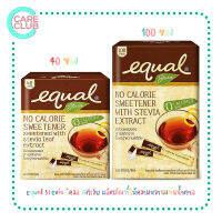 Equal Stevia 100 และ 40 Sticks อิควล สตีเวีย ผลิตภัณฑ์ให้ความหวานแทนน้ำตาล 1 กล่อง มี 100 ซอง และ 40 ซอง