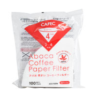 Cafec Abaca Paper Filter [ Cone Shape ] กระดาษกรองกาแฟ CAFEC สีขาวผสมเส้นใย Abaca ทรงกรวย