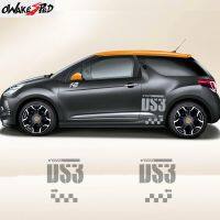 For Citroen DS3 Car Body Decor Stickers Racing Sport Lattice Graphics Vinyl Decals Auto Door Exterior Accessories Stickers