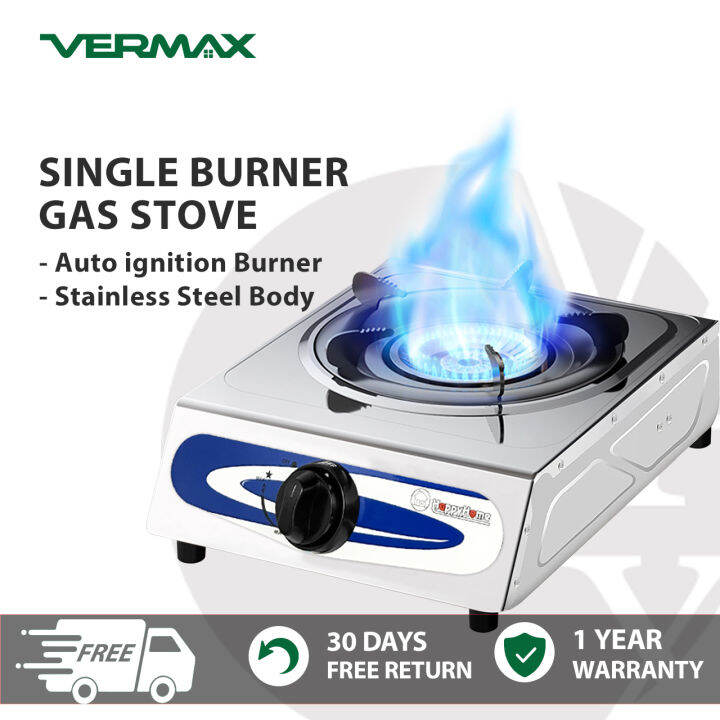 Vermax Single Burner Gas Stove Heavy Duty stainless steel Gas Stove