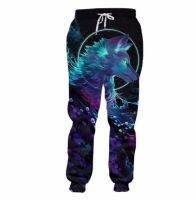 New 3D Printing Galaxy Space Wolf Fashion Men Women Tracksuits Crewneck Hip Hop Pants Plus Size XS-5XL Streetwear