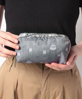 Lux Bar กระเป๋าเครื่องสำอางกระเป๋าคลัทช์กระเป๋าเงินเหรียญ6511สีเทา Totoro