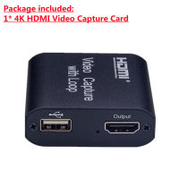 WVVMVV HD 4K HDMI Video Capture Card HDMI To USB 2.0 Video Capture Board Game Record Live Streaming Broadcast TV Local Loop