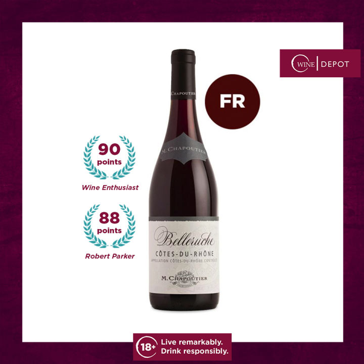 M. Chapoutier Côtes Du Rhône Belleruche Rouge 750ml | Lazada PH