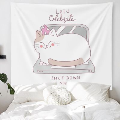 Cartoon cute cat style home decoration tapestry background cloth room bedside wall hanging decoration tapestry