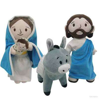 Q Version Jesus Maria Cute Foal Plush Dolls Colt Stuffed Toys For Kids Gifts Home Decor Baby Educational Toys