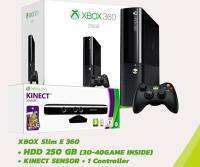 Xbox360 silm e ตัวเครื่อง xbox พร้อม Kinect เซนเซอร์กล้องออกกำลังกาย 500GB พร้อมลงเกมในตัวเครื่องฟรี