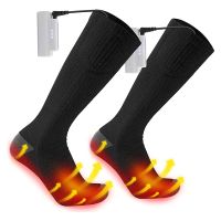 Rechargeable Electric Socks with Large Capacity 3 Heat Setting for Hiking Fishing Camping Skiing