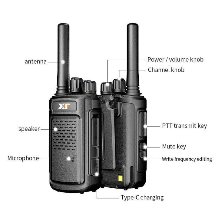 xf-888s-8w-5200mah-วิทยุสองทาง-uhf-400-470mhz-16ch-วิทยุ-transceiver-match-baofeng-วิทยุ