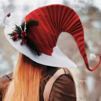 Coil Santa Hat Party Props Elf Coil Hat Christmas Hats Cosplay Funny Elf Hat Fashion Adult Felt Elf Hat