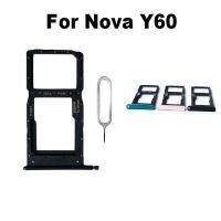 ถาดซิมการ์ดใหม่เดิมสําหรับ Huawei Nova Y60 Slot Holder Socket Adapter Connector Repair Parts Replacement