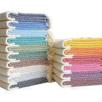 【CC】◐﹍♙  40x71 Inch Large Size Turkish  Pestemal Beach Dry Weave Cotton Blanket for BathBeach Pool