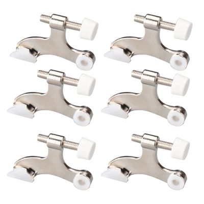 6Pcs Hinge Pin Door Stopper Adjustable Heavy Duty Hinge with Rubber Bumper To Reduce Potential Damage Wall Dents