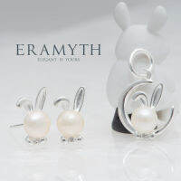 Eramyth jewelry: สร้อยคอ พร้อม จี้ ต่างหู (Silver 925) ดีไซน์กระต่ายน้อยน่ารัก ประดับมุกแท้น้ำจืด  (พร้อมส่งจ้า)