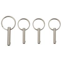 4 Pcs Quick Release Pin 1/4 inch, Full 316 Stainless Steel, Bimini Top Pin, , All Parts are Made of 316 Stainless Steel