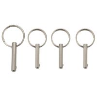 4 Pcs Quick Release Pin 1/4 inch, Full 316 Stainless Steel, Bimini Top Pin, Marine Hardware, All Parts are Made of 316 Stainless Steel