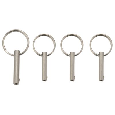 4 Pcs Quick Release Pin 1/4 inch, Full 316 Stainless Steel, Bimini Top Pin, Marine Hardware, All Parts are Made of 316 Stainless Steel