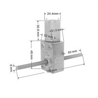 JGY370 DC Motor 6V 12V 24V Gear Double Shaft M6 Length 50mm Electric 12 V Volt Reversed Mini Motors