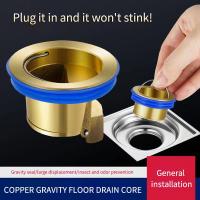 ✕ All-copper Floor Drain Core Floor Shower Drain Stopper Insectproof Anti-odor Deodorization Toilet Kitchen Bathroom Toilet Sewer