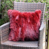 free shipping CX-D-17G Handmade Hot Sale Decorative Pillowcases Wholesale Real Rabbit Fur Cushion Cover Pillow Case