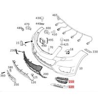 2048857123 2048853474 Car Front Daytime Running Light Cover for Mercedes GLK-Class X204 2013-2015