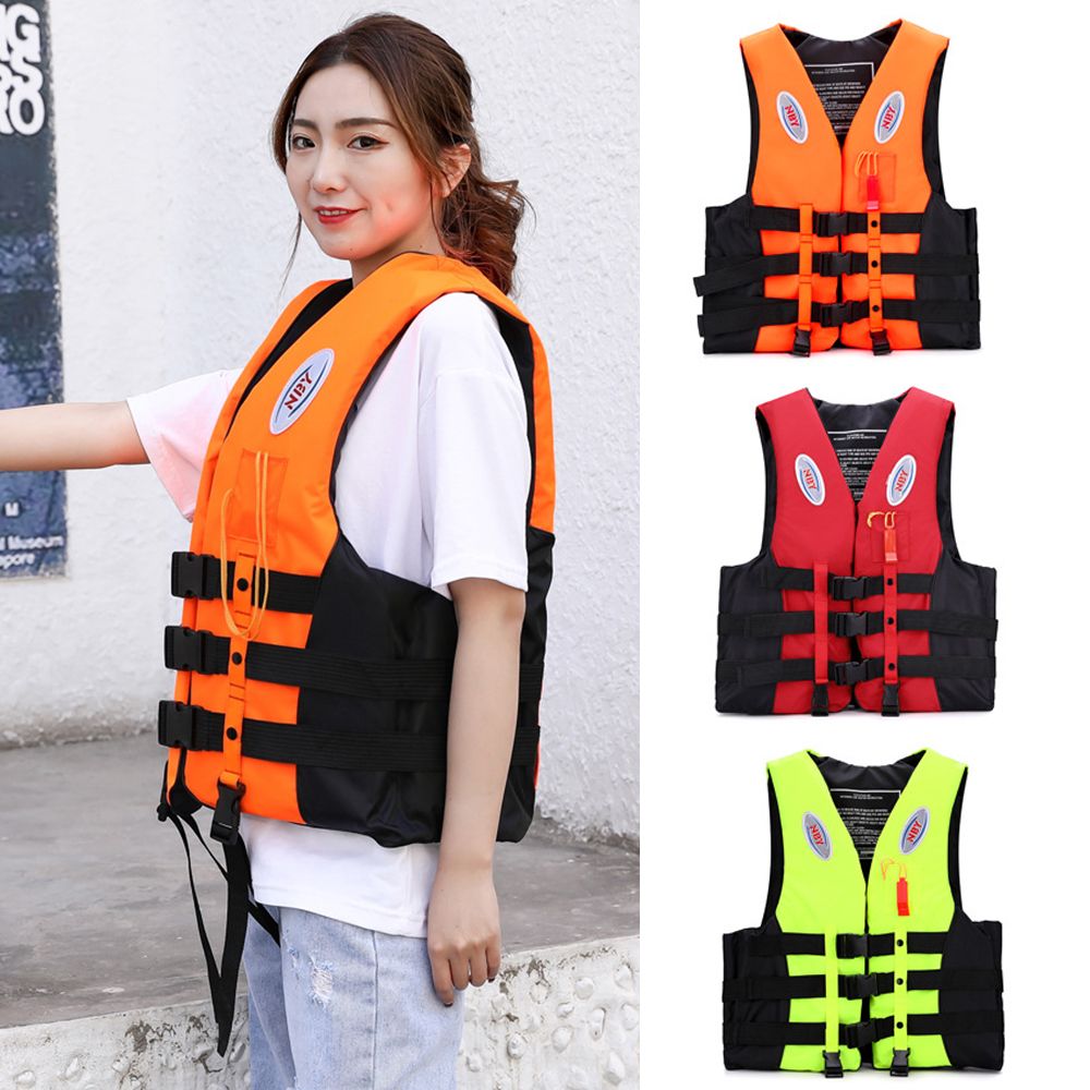 Outdoor Sailing Kayak Swimming Life Jacket Adjustable Lifesaving Vest Adult 