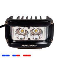 MOTOWOLF 12V-72V 25W LED Spot Light รถจักรยานยนต์ A เรือ Off Road ไฟหน้ากันน้ำพร้อมสวิตช์และวงเล็บสำหรับ Honda Yamaha