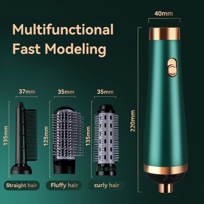 【CC】 3 In 1 Hair Dryer Comb Electric Hot Air Styling Barber Household Curler Detachable comb