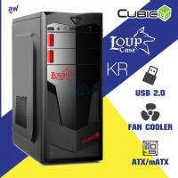 CUBIC เคสคอมพิวเตอร์ ATX Case (NP) Loup (Black/Red)