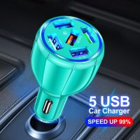 【Hot】5พอร์ต Fast Car Charging Car USB Charger สำหรับ Xiaomi Huawei โทรศัพท์มือถือ Quick Charge 3.0เครื่องชาร์จ15A ชาร์จโทรศัพท์มือถือในรถยนต์