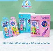 Bàn chải đánh răng trẻ em tặng kèm đồ chơi cho bé 2-12 tuổi Hồ Lô Kids