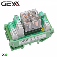 Geya 2NG2R 2ช่องโมดูลรีเลย์2NO 2NC DPDT PLC รีเลย์อินเทอร์เฟซ12V 24V acdc