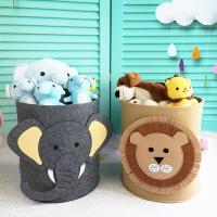 Cute Cotton Animal Storage Basket Kids Toys Clothes Shoes Organizer Sundries Folding Storage Box Cabinet Home Storage Container