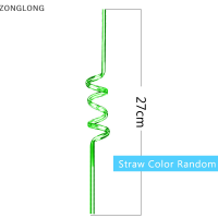 ?ZONGLONG? หลอดดูดตกแต่งงานปาร์ตี้ฮาโลวีนเทศกาลผีการ์ตูนตลกหลอดดูดเครื่องดื่มแบบเกลียวทำจากพลาสติกสำหรับงานปาร์ตี้ใช้ซ้ำได้