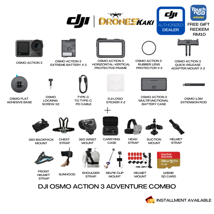 DJI Osmo Action 4 Camera Standard Combo (Official DJI Malaysia