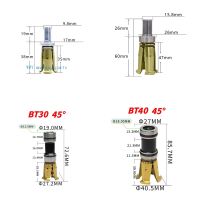 BT40 BT30ที่จับ45องศาภายในภายนอกที่จับแบบก้ามปูแกนหมุนเกลียวเครื่องมือดึงกรงเล็บ4กลีบเครื่องมือโม่ซีเอ็นซีศูนย์กลางเครื่อง