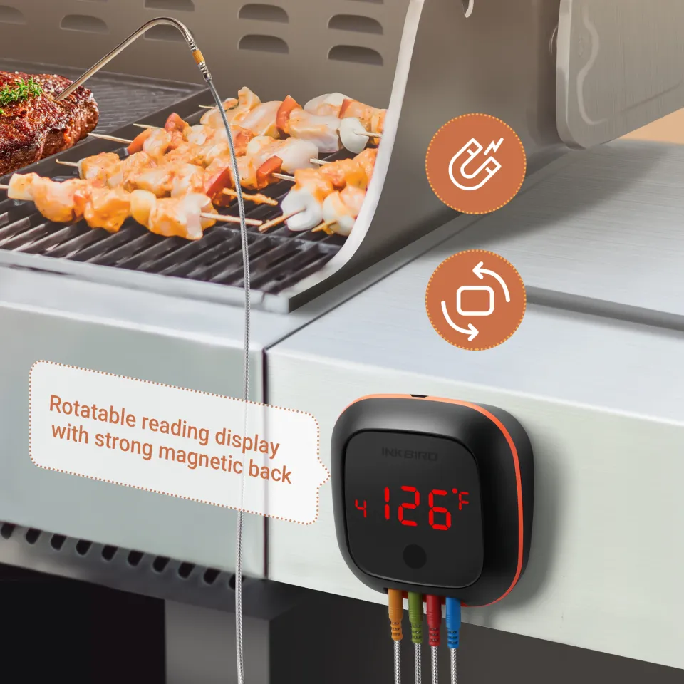 INKBIRD IBT-4XS Digital Rotation Reading Screen BBQ Meat Cooking