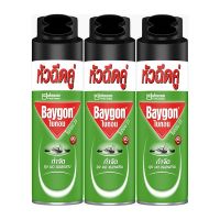 ส่งด่วน! ไบกอน สเปรย์กำจัดยุง มด แมลงสาบ สีเขียว 300 มล. x 3 กระป๋อง Baygon Green Spray Mosquito 300 ml x 3 สินค้าราคาถูก พร้อมเก็บเงินปลายทาง