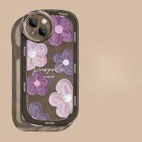 เคสมือถือ แบบนิ่ม ลายดอกไม้ สีม่วง กันกระแทก สําหรับ OPPO Reno8 Reno7pro reno6 7z 5 R17 AA53 A9 2023 F11 Findx3pro Findx5pro