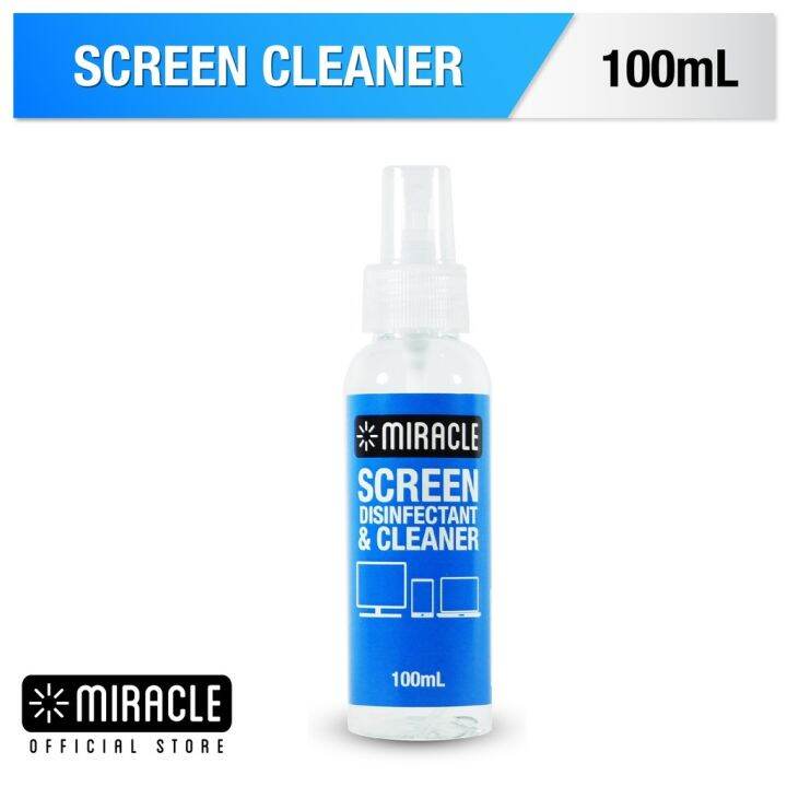 Miracle Clean Screen Disinfectant And Cleaner 100ml Spray Bottle