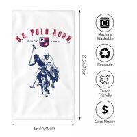 Us Polo Assn (3) ผ้าขนหนู ทรงสี่เหลี่ยม ขนาด 70x40 ซม. สําหรับออกกําลังกาย โยคะ วิ่ง กลางแจ้ง aqr