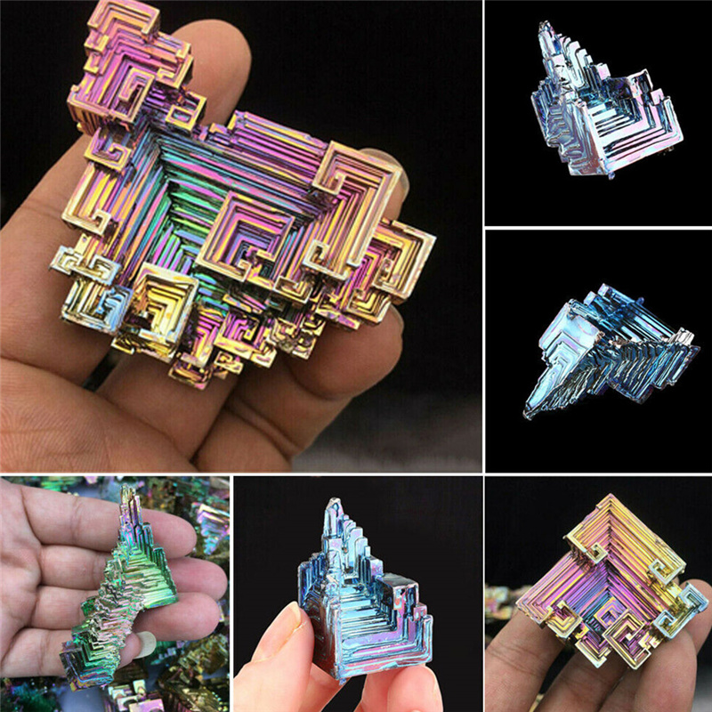 Rainbow Natural Quartz Crystal Titanium Cluster Mineral Specimen Healing Stone A 