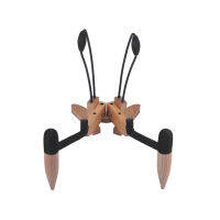 Hardwood Collapsible Folding Musical Instrument Stand Bracket Holder for Acoustic Folk Classical Guitar Cello Natural Wood Color