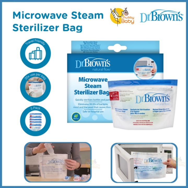  Dr. Brown's Microwave Steam Sterilizer Bags for Baby