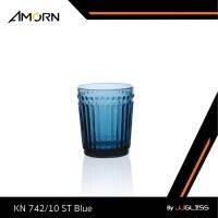 สินค้าขายดี? JJGLASS - ( AMORN )  KN 742/10 ST   - แก้วน้ำ แฮนด์เมด ทรงกระบอก ลายเจียระไน  มีให้เลือก 3 สี