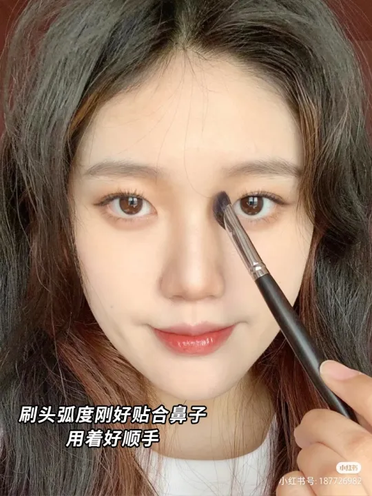 high-end-original-sickle-nose-shadow-brush-yamane-nose-smudge-brush-pony-hair-slanted-head-contour-shadow-brush-one-cangzhou-makeup-brush