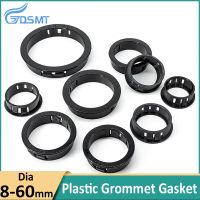 Black Plastic Grommet Gasket Round Hollow Wire Cable Protect Bushes Hole Plug O-rings Sealed Gasket 8mm-60mm