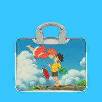 Anime Ponyo Studio Ghibli Laptop Sleeve Bag Notebook Cover Handbag For 12 13 15 Inch Notebook Computer Shoulder Bag Case