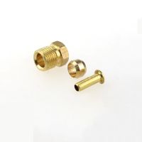 4mm 6mm 8mm OD Brass Compression Ferrule Tube Pipe Fitting Connector Adapter Nut Ferrule Ring For Oil Lubrication System