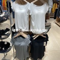 MUJI MUJI womens self with the French cup sleeve shirt/T-shirt